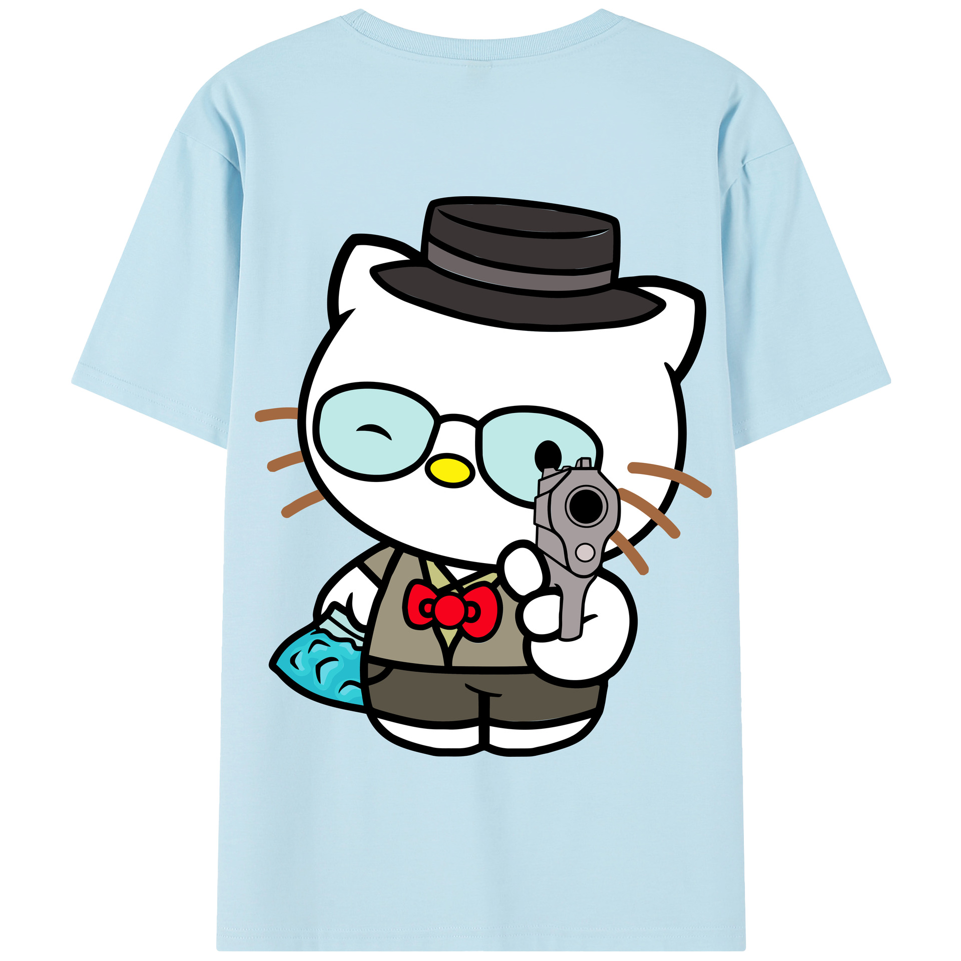 （画像用） Hello Kitty ハローキティ 綿100％半袖Tシャツ（背面プリント）